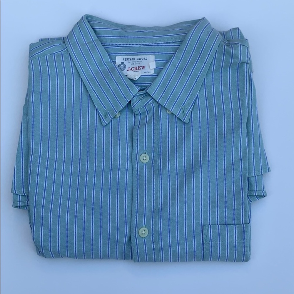J.Crew - Vintage Oxford Button-Up - Blue Stripes